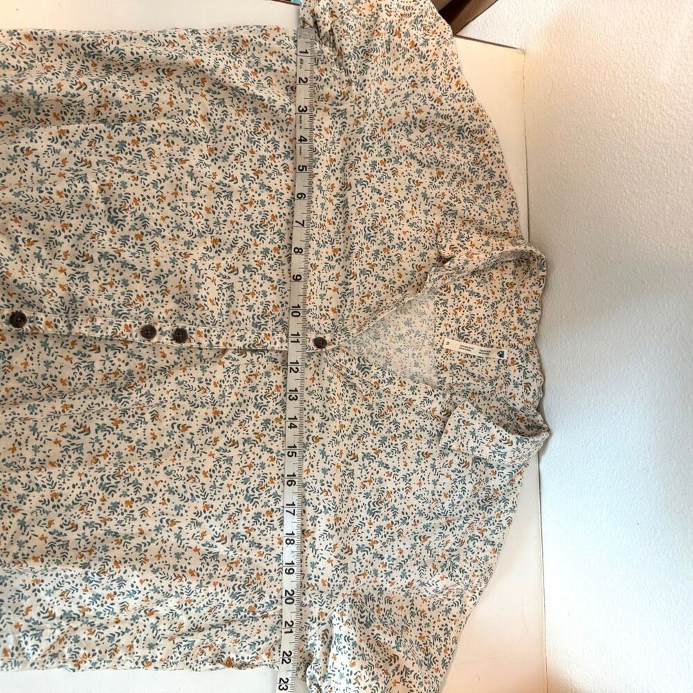 Kuhl Liliana Short Sleeve Natural Floral Blouse Size XL - Picture 11 of 12